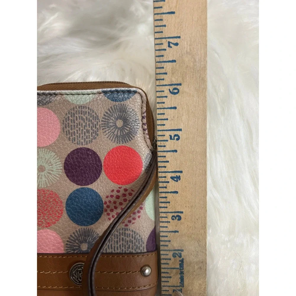 Relic Multi Color Circle Print Crossbody Cell Phone Wallet‎ Purse